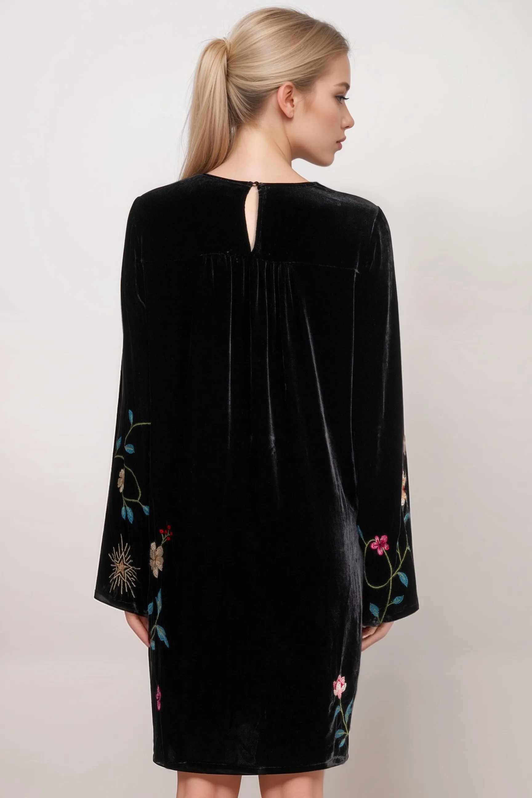 Johnny Was JWLA Rhoda Kimono Sleeve Velvet Swing Dress J34324-O