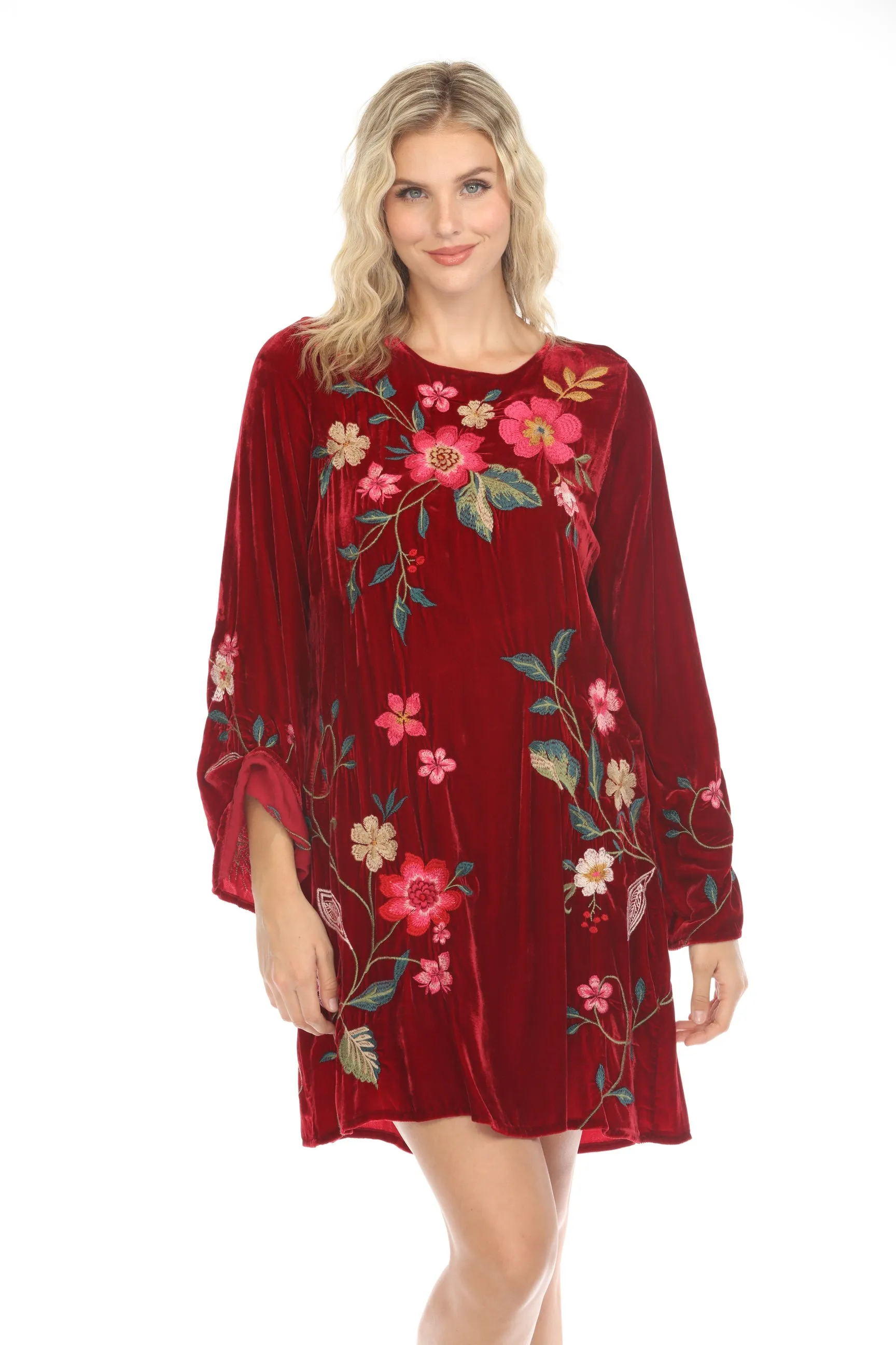 Johnny Was JWLA Rhoda Kimono Sleeve Velvet Swing Dress J34324-O