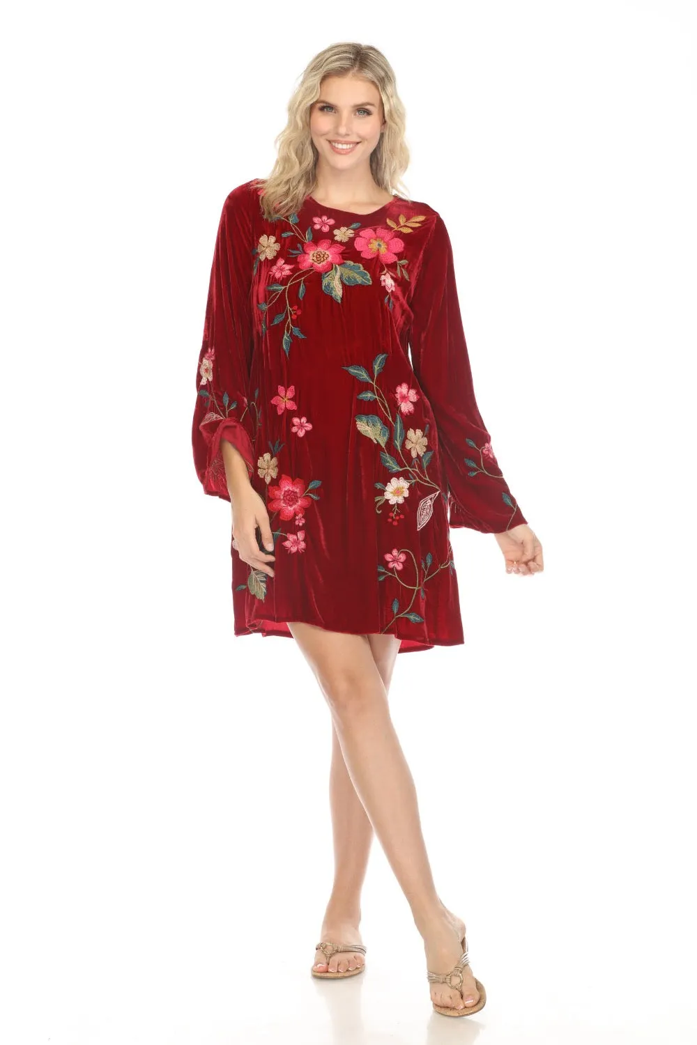 Johnny Was JWLA Rhoda Kimono Sleeve Velvet Swing Dress J34324-O