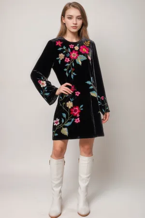 Johnny Was JWLA Rhoda Kimono Sleeve Velvet Swing Dress J34324-O