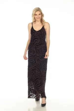 Johnny Was Love Twilight Silk Animal Print Maxi Dress Boho Chic L32323