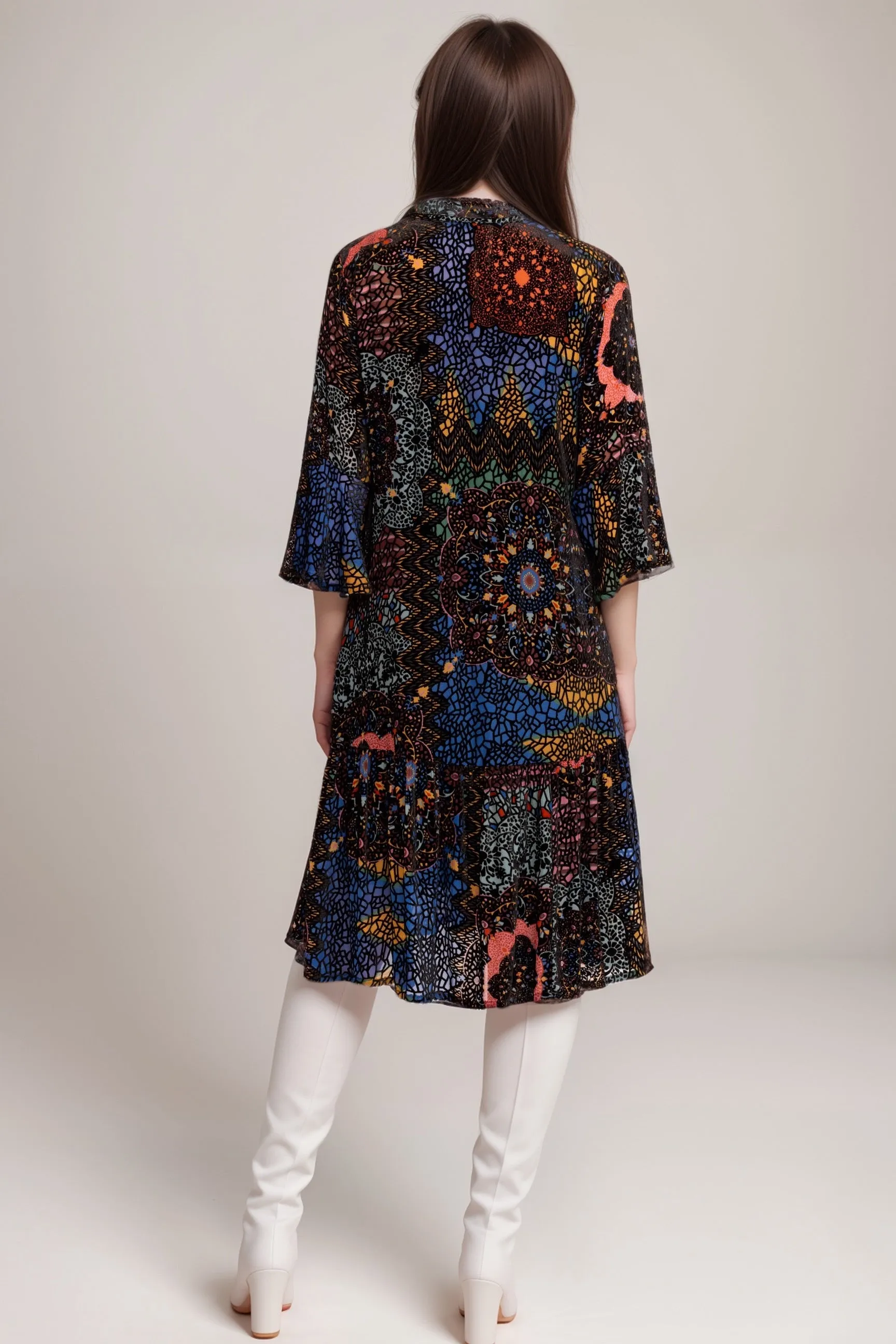 Johnny Was Nash Midi Burnout Dress R37324