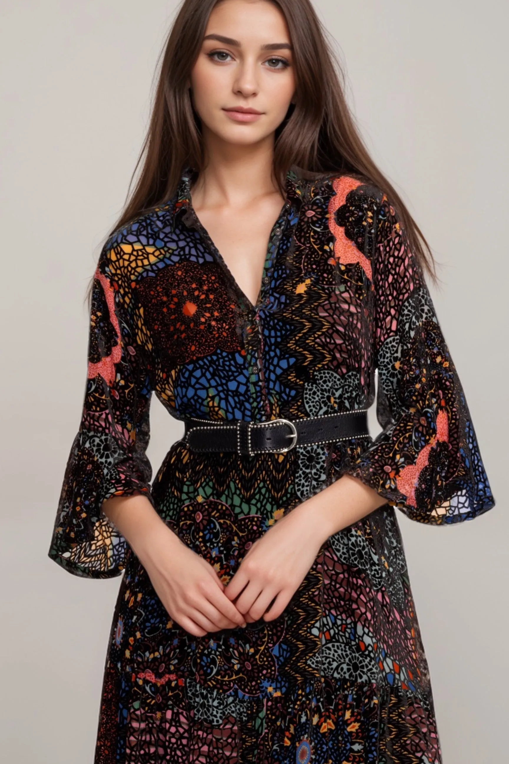 Johnny Was Nash Midi Burnout Dress R37324