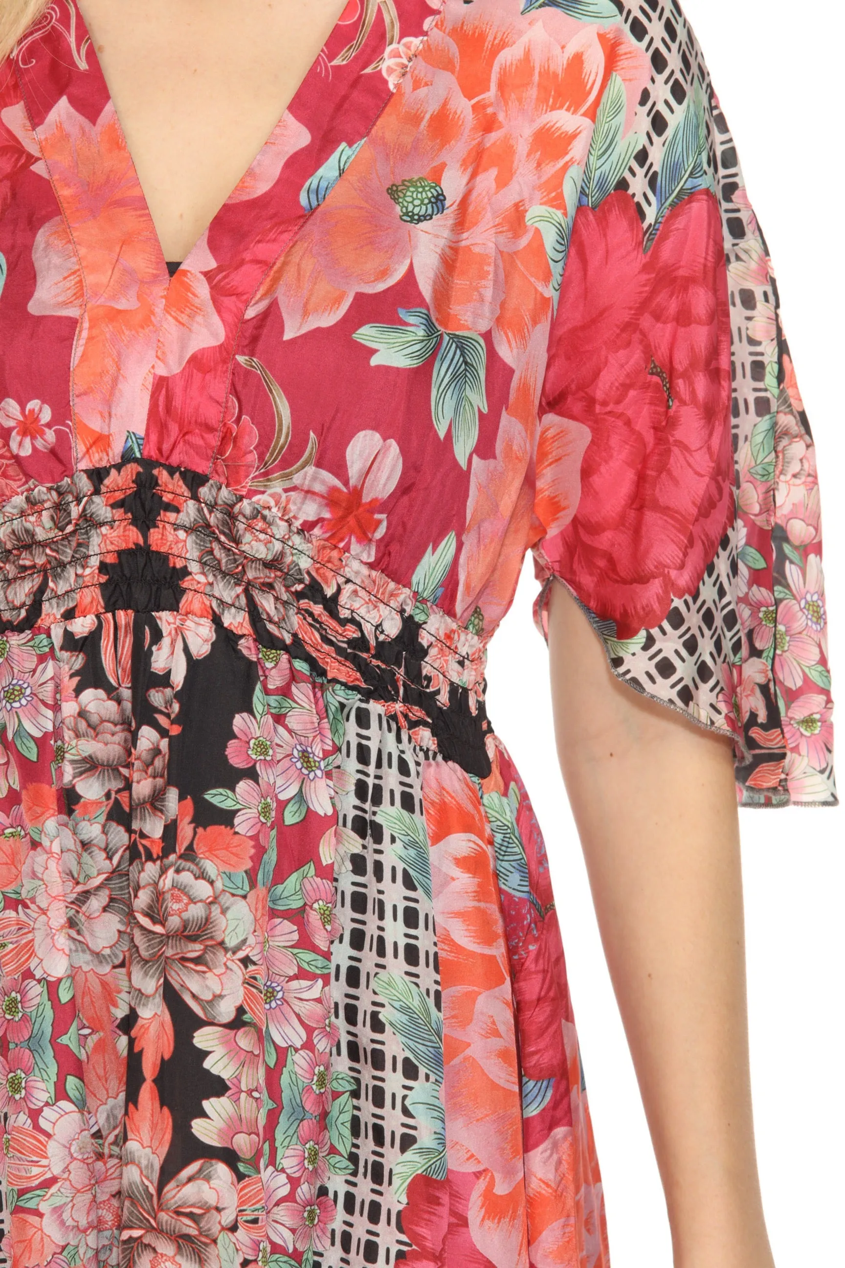 Johnny Was Svetka Floral Silk Dress C34924-6