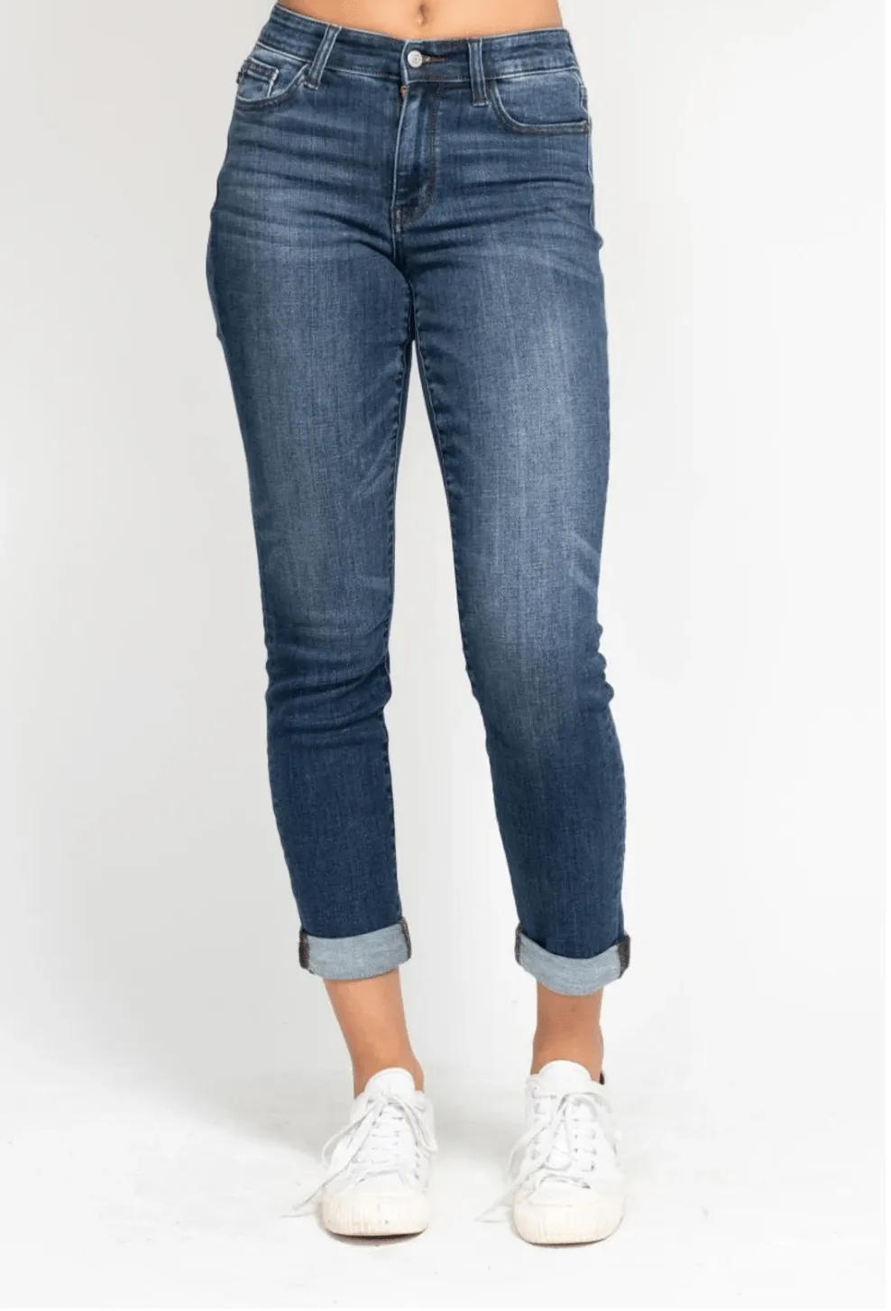 Judy Blue Non-Distressed Cuffed Slim Straight