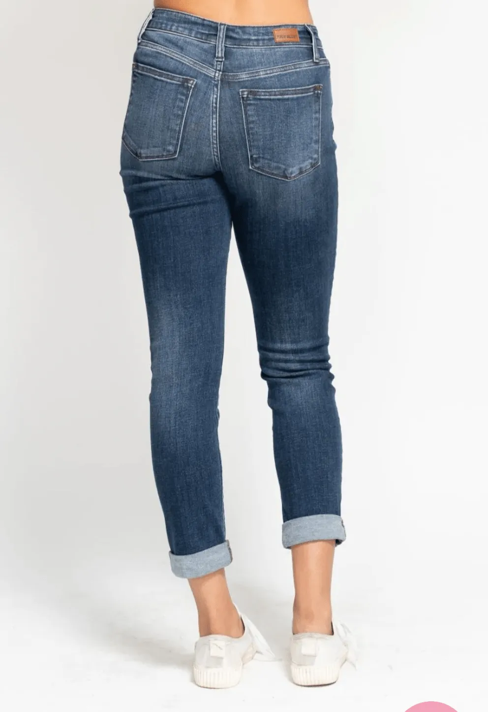 Judy Blue Non-Distressed Cuffed Slim Straight