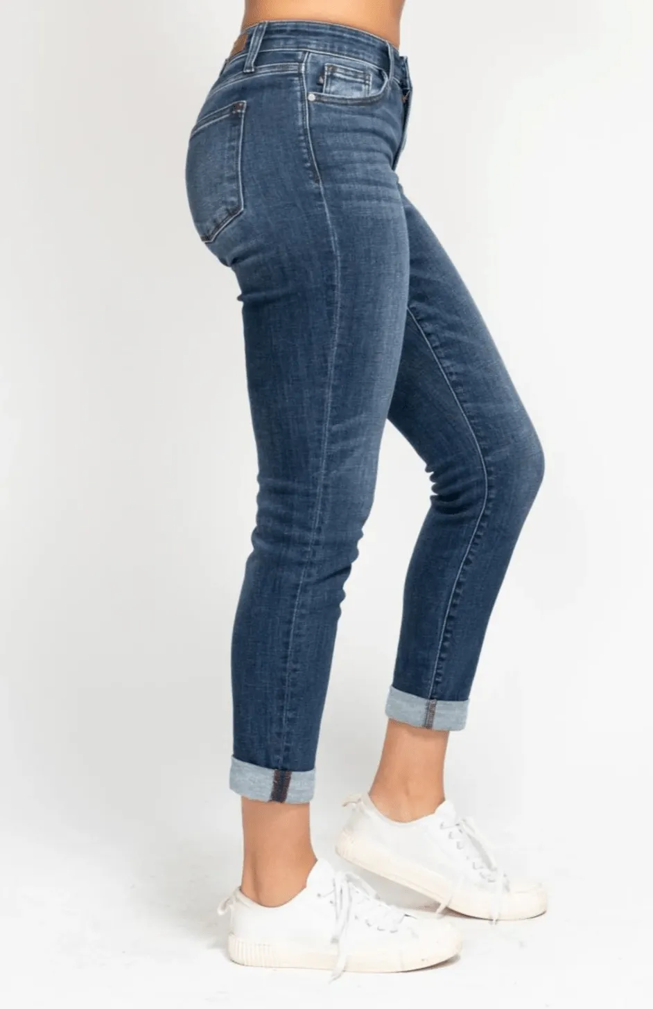 Judy Blue Non-Distressed Cuffed Slim Straight