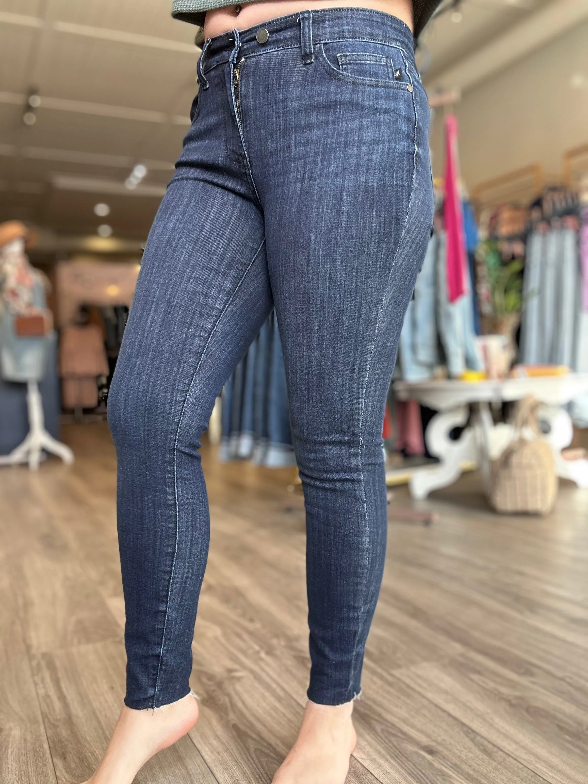 Judy Blue Raw Hem Skinny Jeans