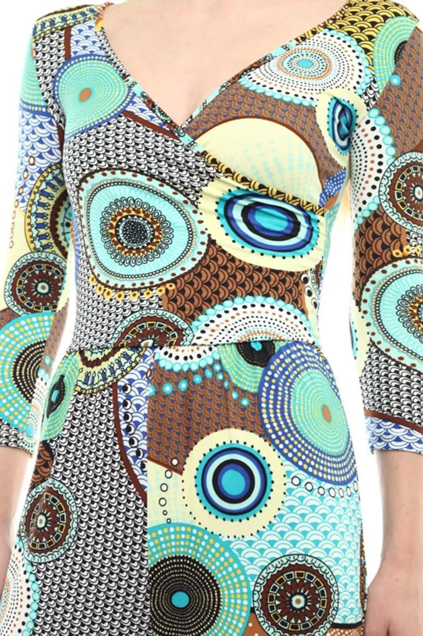 Jumpsuit Romper Salmon Aqua Tribal