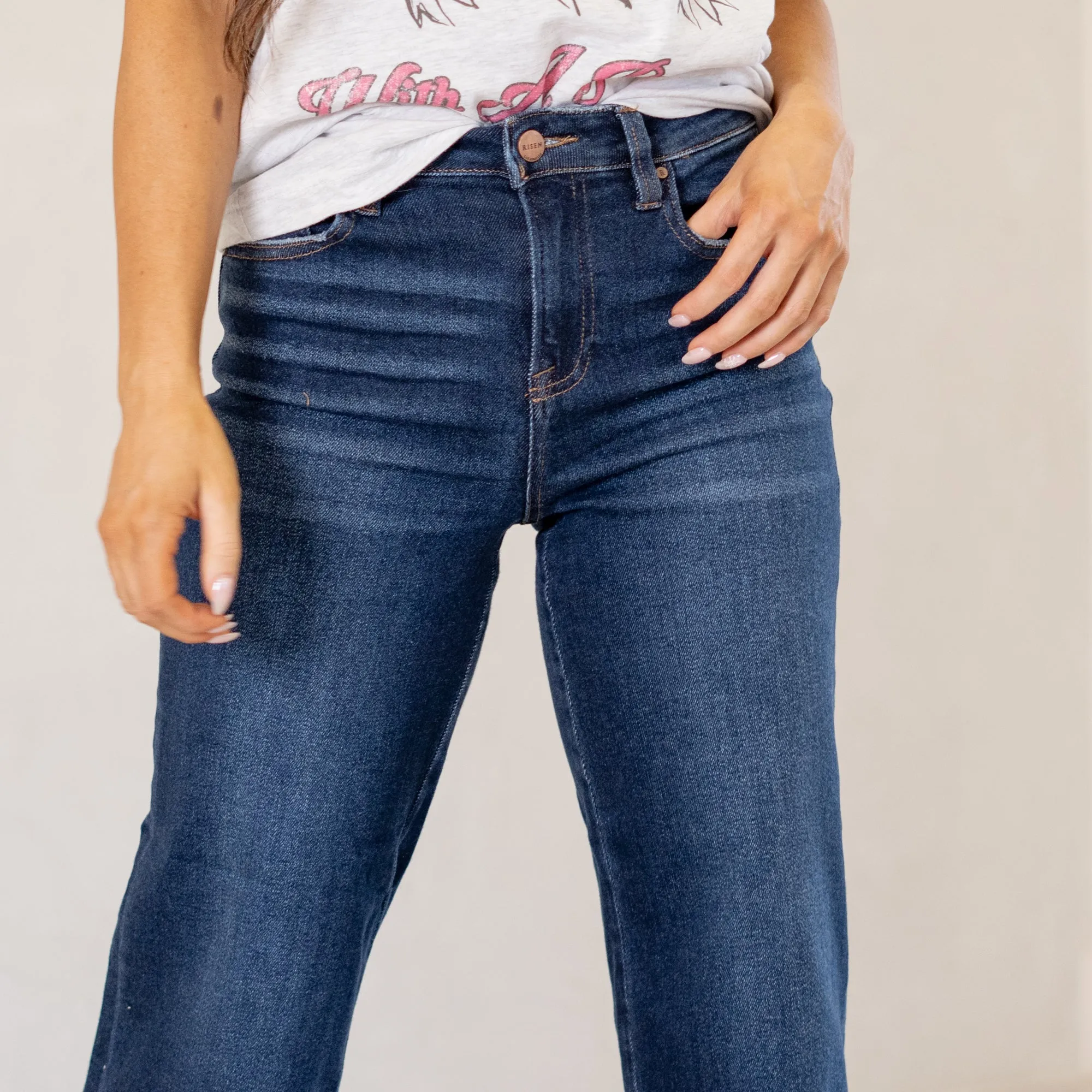 Kaden High Rise Slim Barrel Fit Regular & Plus Sizes
