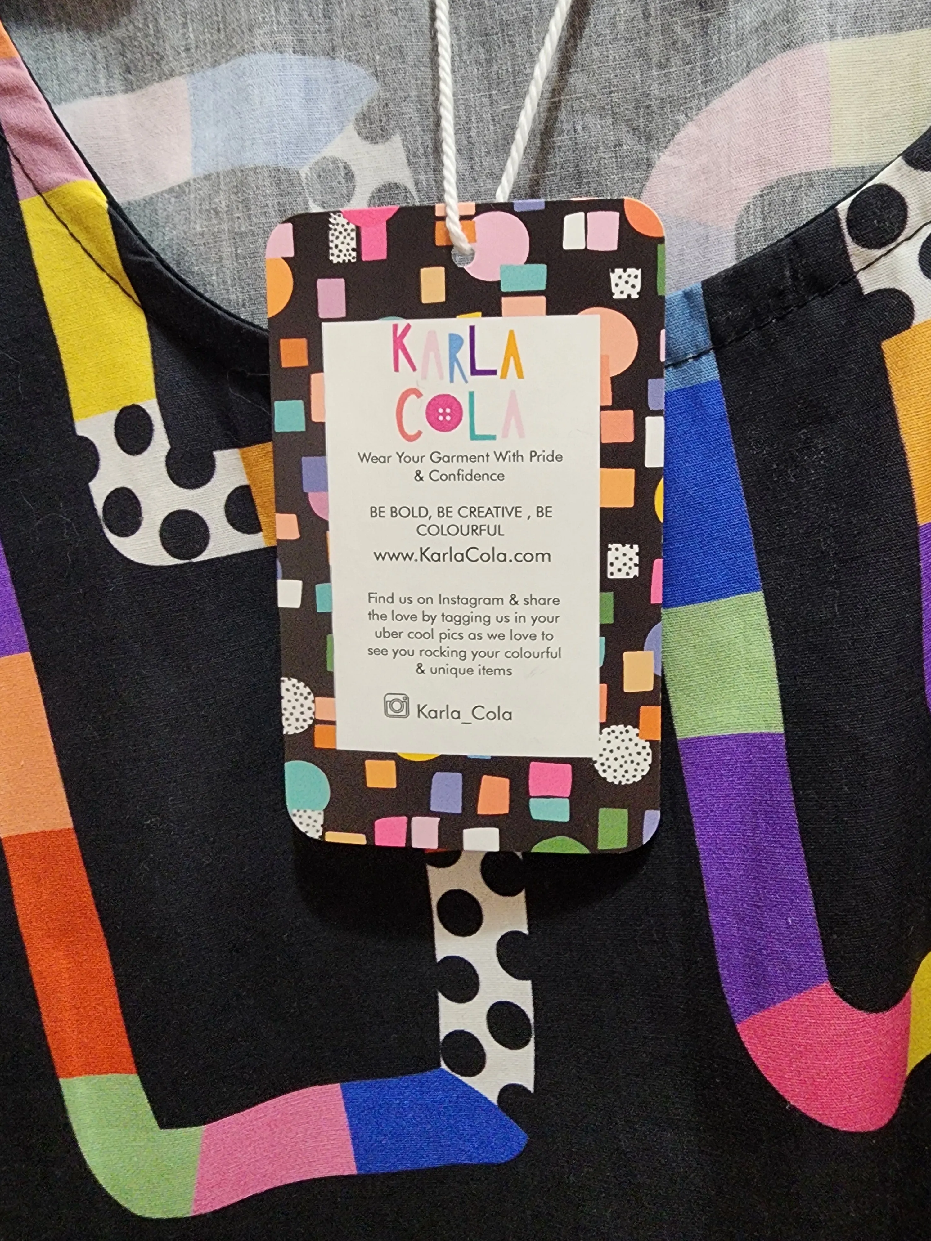 Kala Cola black cotton dress size Medium