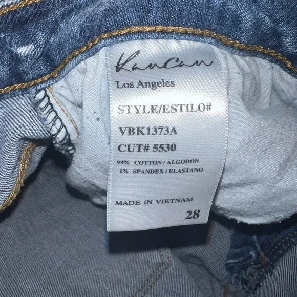 Kancan Lightwash Blue Skinny Jeans, Slight Stretch Woman Size 28