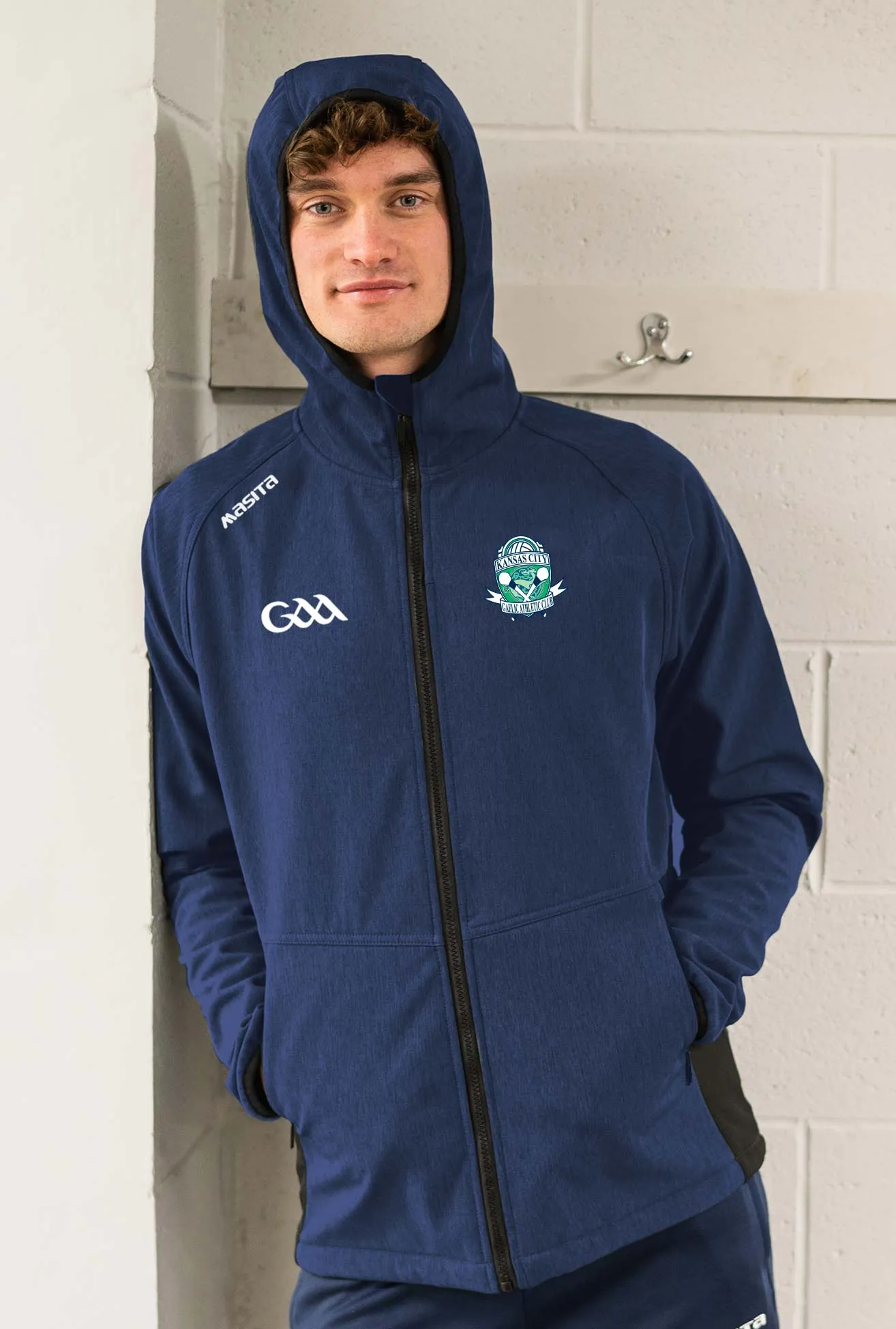 Kansas City Pop Up Shop Navy Softshell Hoodie Jacket Adult