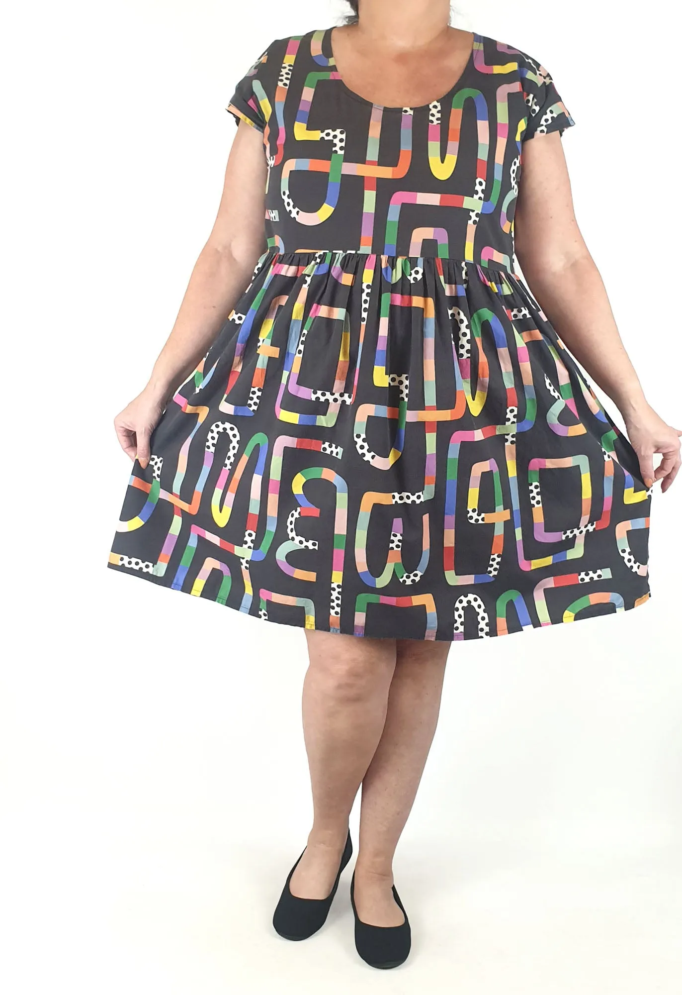 Karla Cola black cotton dress size XL