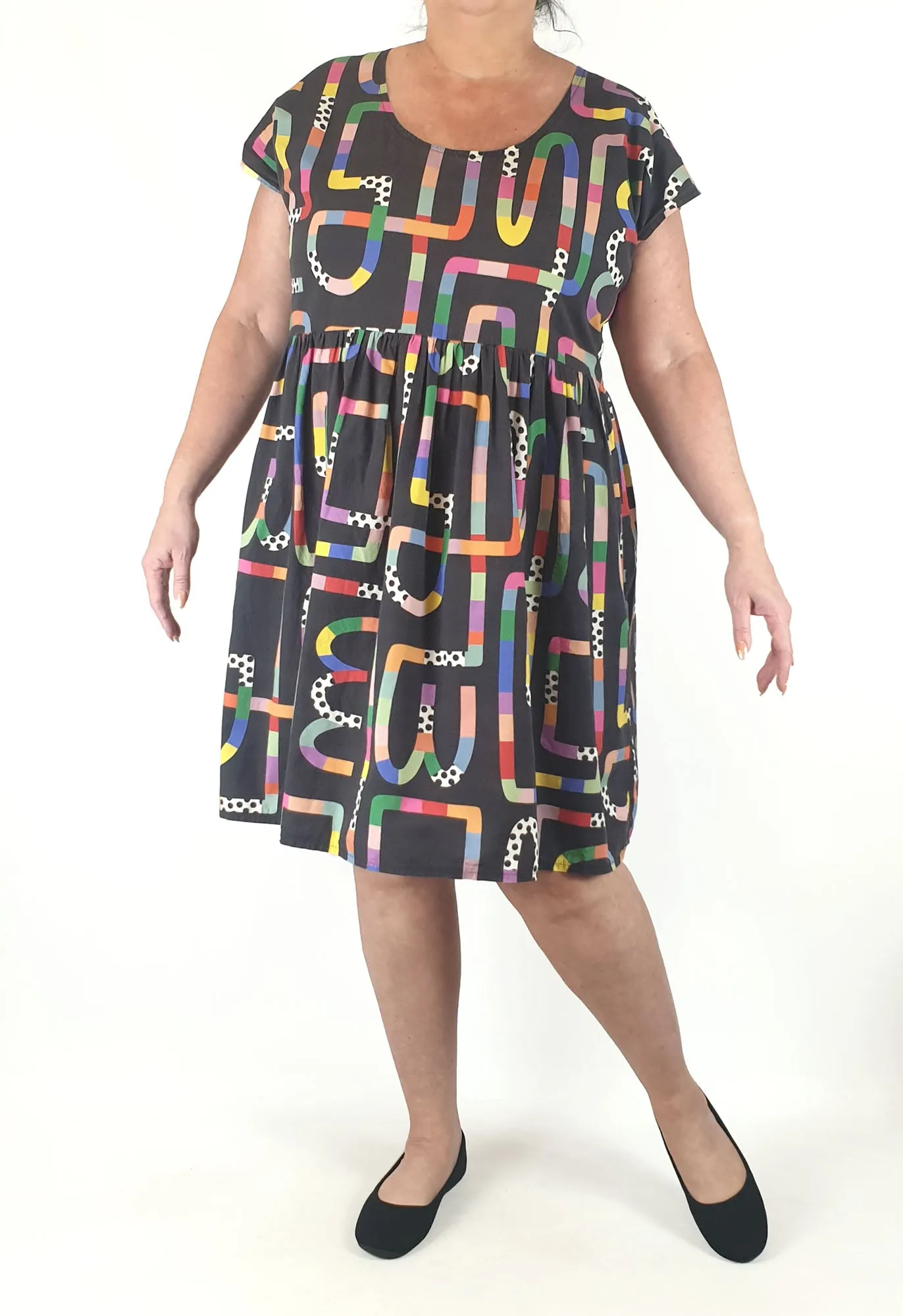 Karla Cola black cotton dress size XL