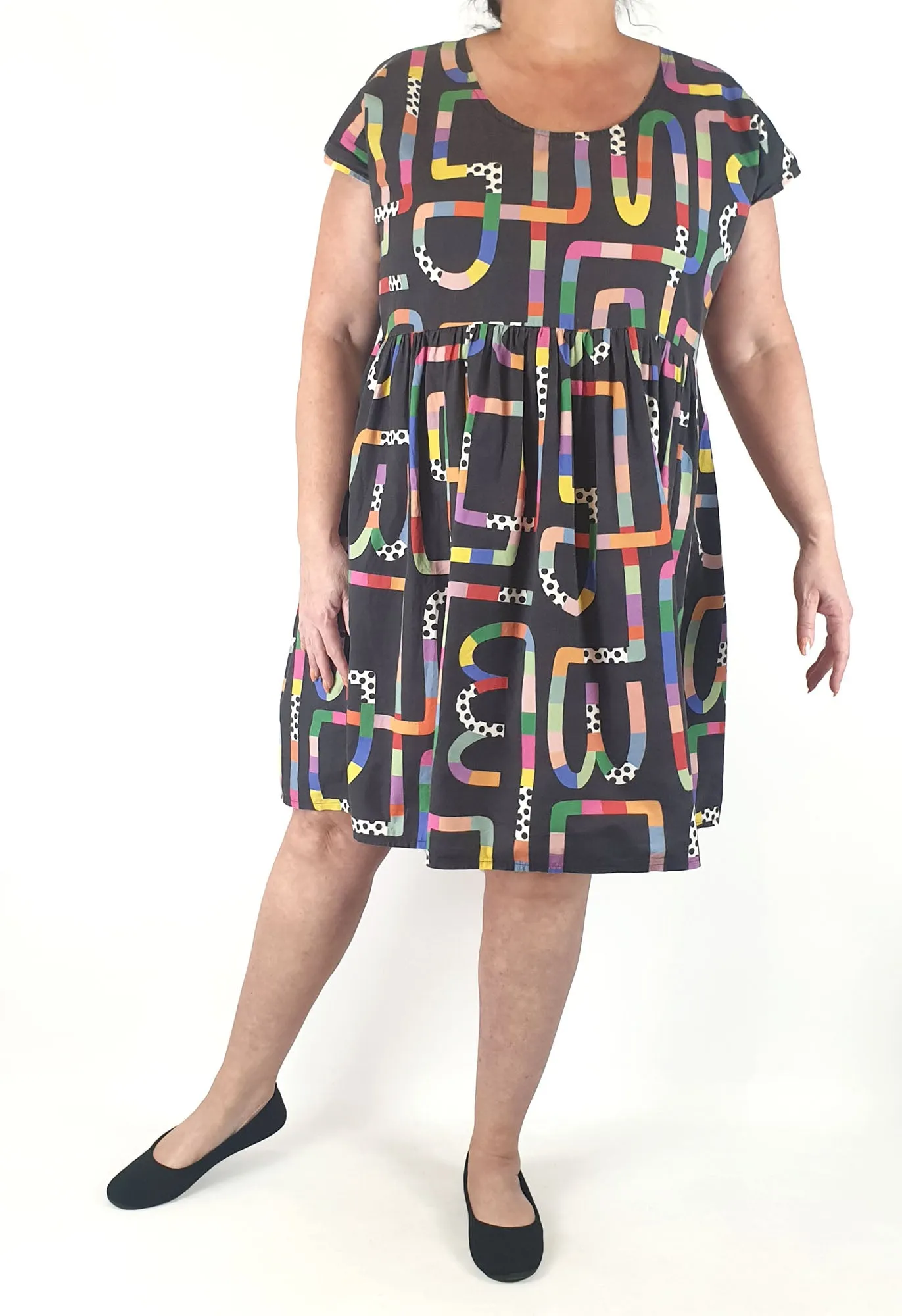 Karla Cola black cotton dress size XL