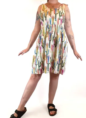 Karla Cola cactus print sleeveless dress size L (best fits 12-small 14)