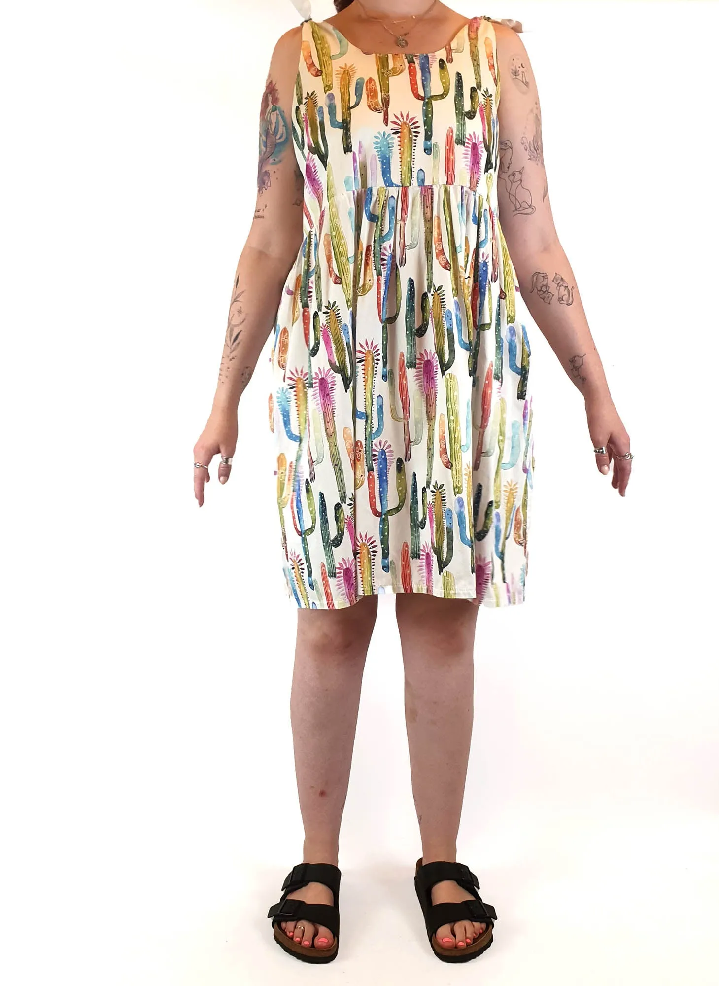 Karla Cola cactus print sleeveless dress size L (best fits 12-small 14)