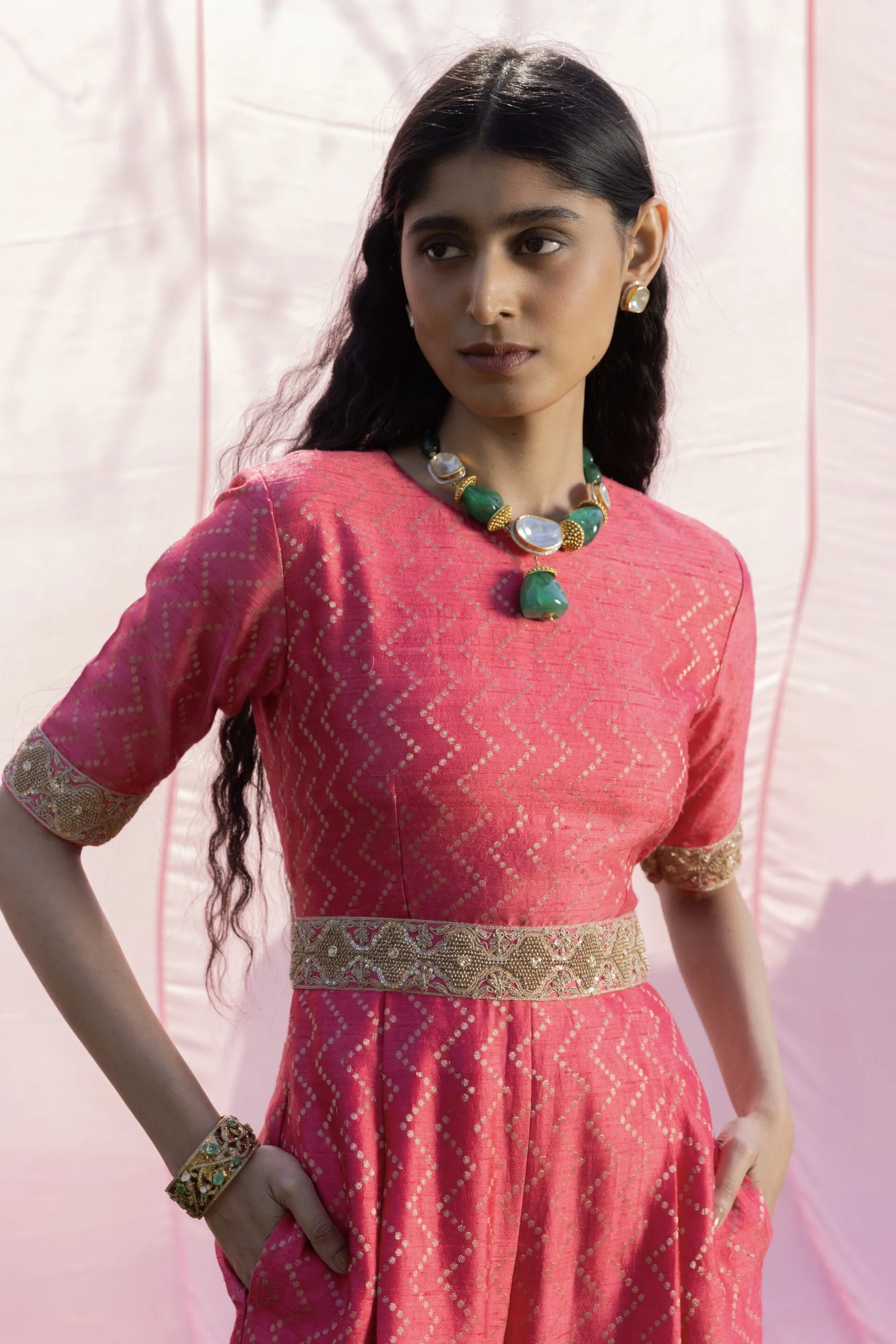 Kasundi Banarasi Silk Jump Suit