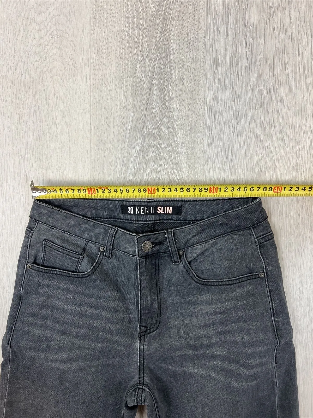 Kenji Mens Slim Jeans Size 30 (2 Pairs - Black & Blue)