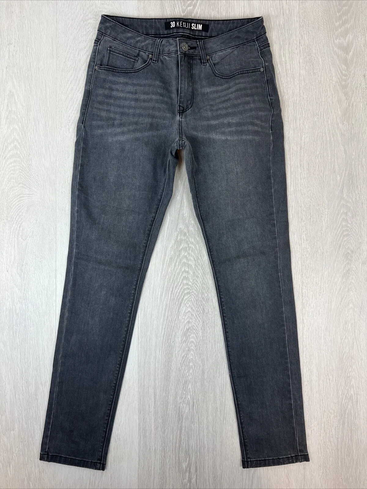 Kenji Mens Slim Jeans Size 30 (2 Pairs - Black & Blue)