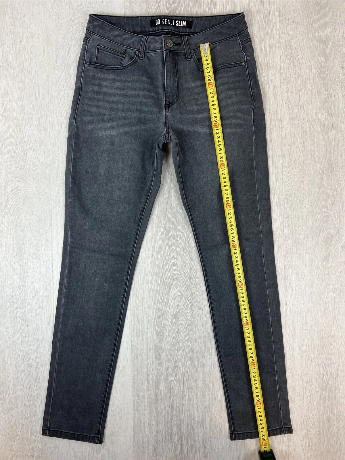 Kenji Mens Slim Jeans Size 30 (2 Pairs - Black & Blue)