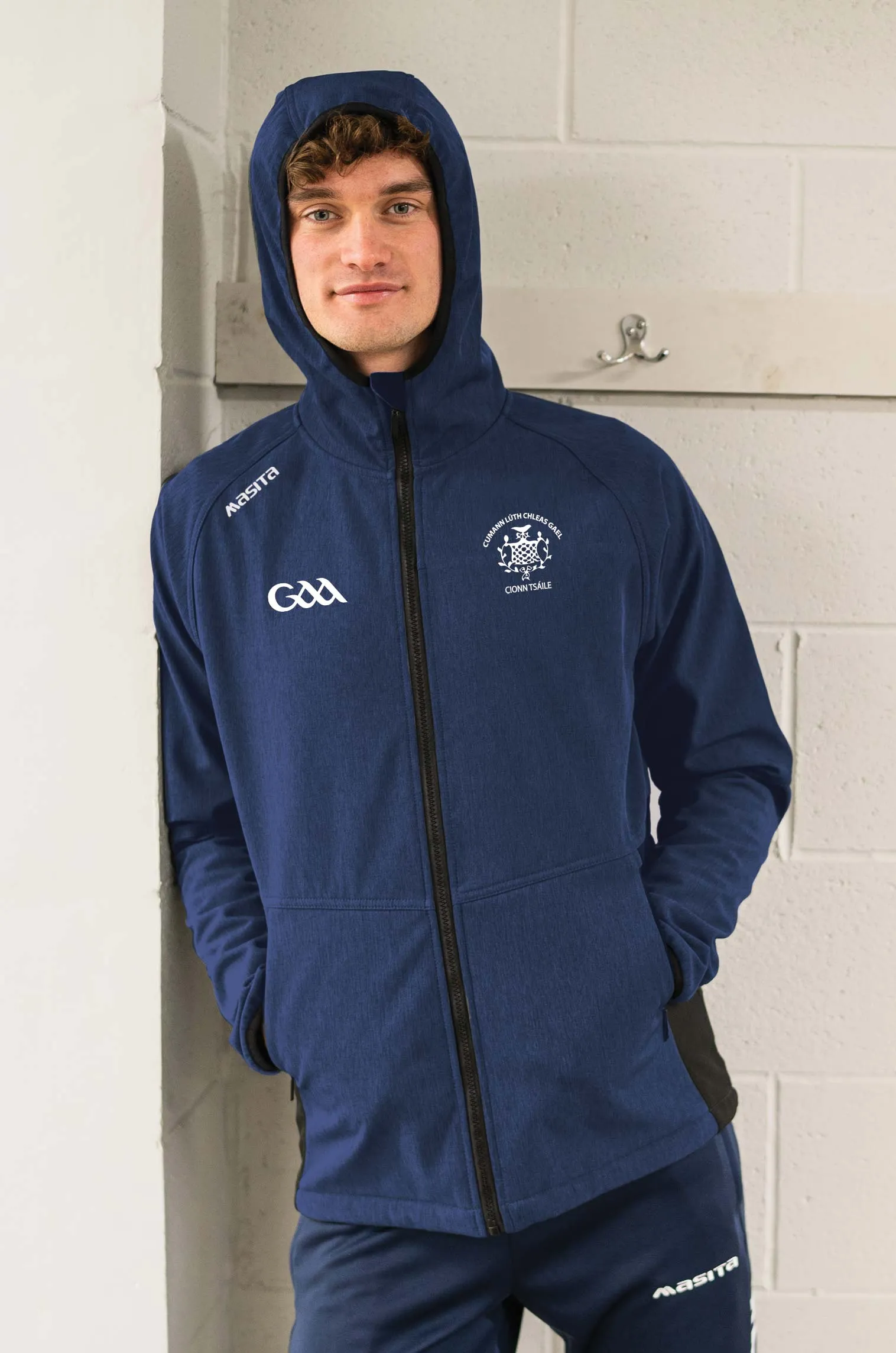 Kinsale GAA Navy Tara Style Softshell Hoodie Jacket Adult