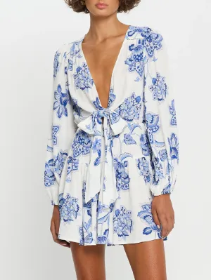 Kivari Chiara Tie Front Mini Dress
