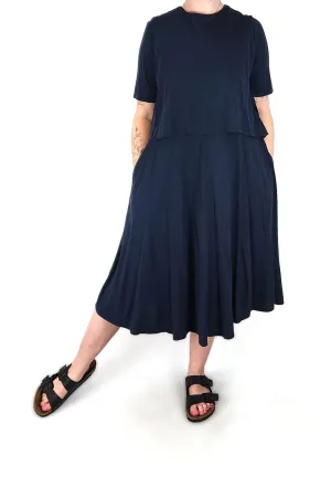 Kowtow navy blue organic cotton dress size Medium