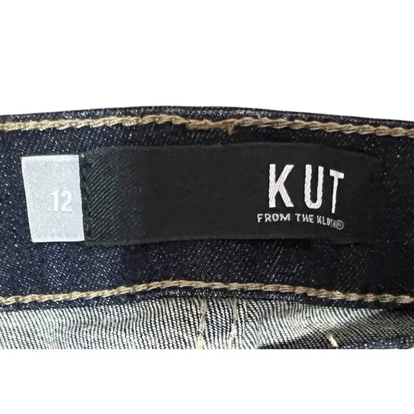 Kut From The Kloth Diana Kurvy Skinny Mid Rise Stretch Blue Jeans Women Size 12