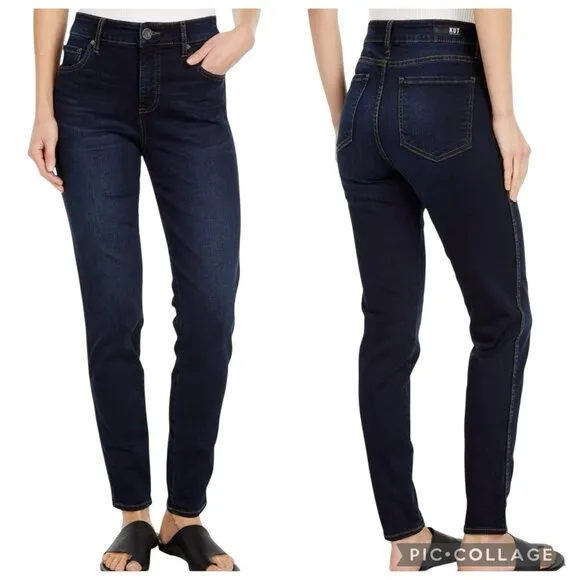 Kut From The Kloth Diana Kurvy Skinny Mid Rise Stretch Blue Jeans Women Size 12