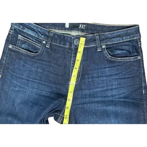 Kut From The Kloth Diana Kurvy Skinny Mid Rise Stretch Blue Jeans Women Size 12