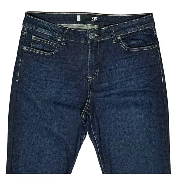 Kut From The Kloth Diana Kurvy Skinny Mid Rise Stretch Blue Jeans Women Size 12