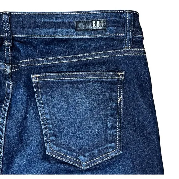 Kut From The Kloth Diana Kurvy Skinny Mid Rise Stretch Blue Jeans Women Size 12