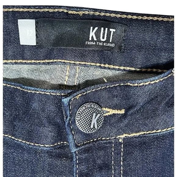 Kut From The Kloth Diana Kurvy Skinny Mid Rise Stretch Blue Jeans Women Size 12