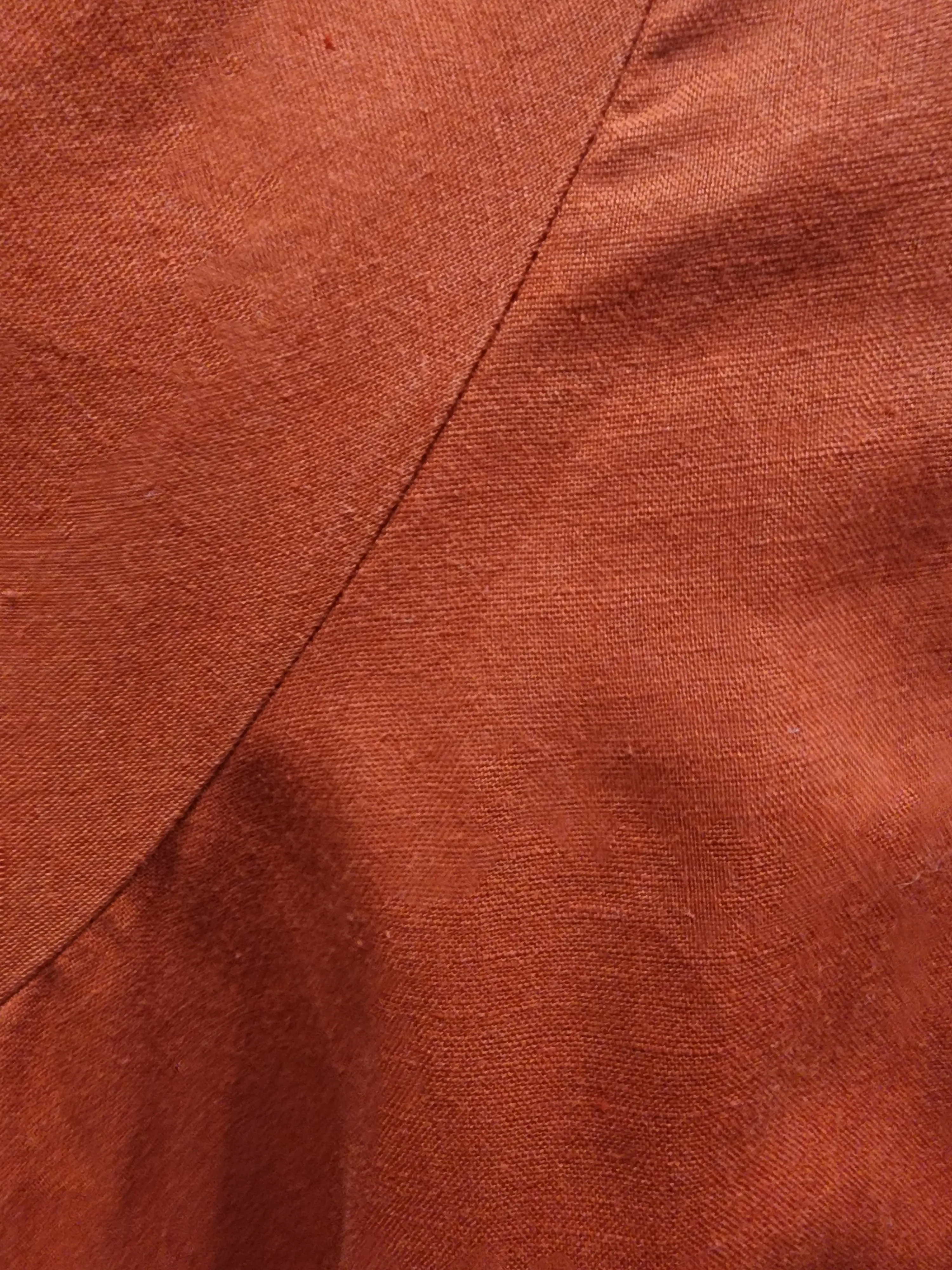 Kuwaii red linen-cotton dress size 12