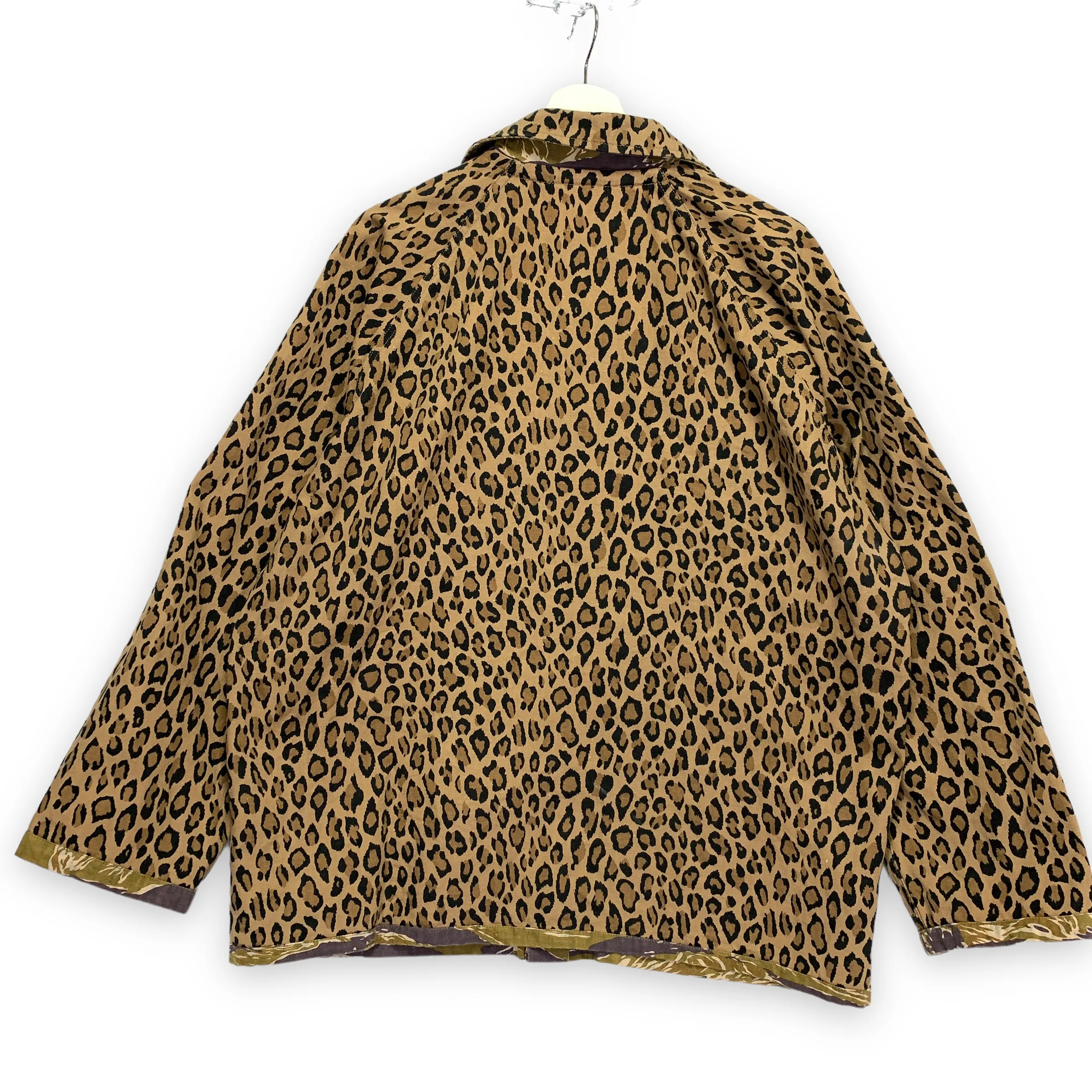 [L] Needles Tiger Camo / Leopard Reversible Coach Field Jacket