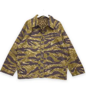 [L] Needles Tiger Camo / Leopard Reversible Coach Field Jacket