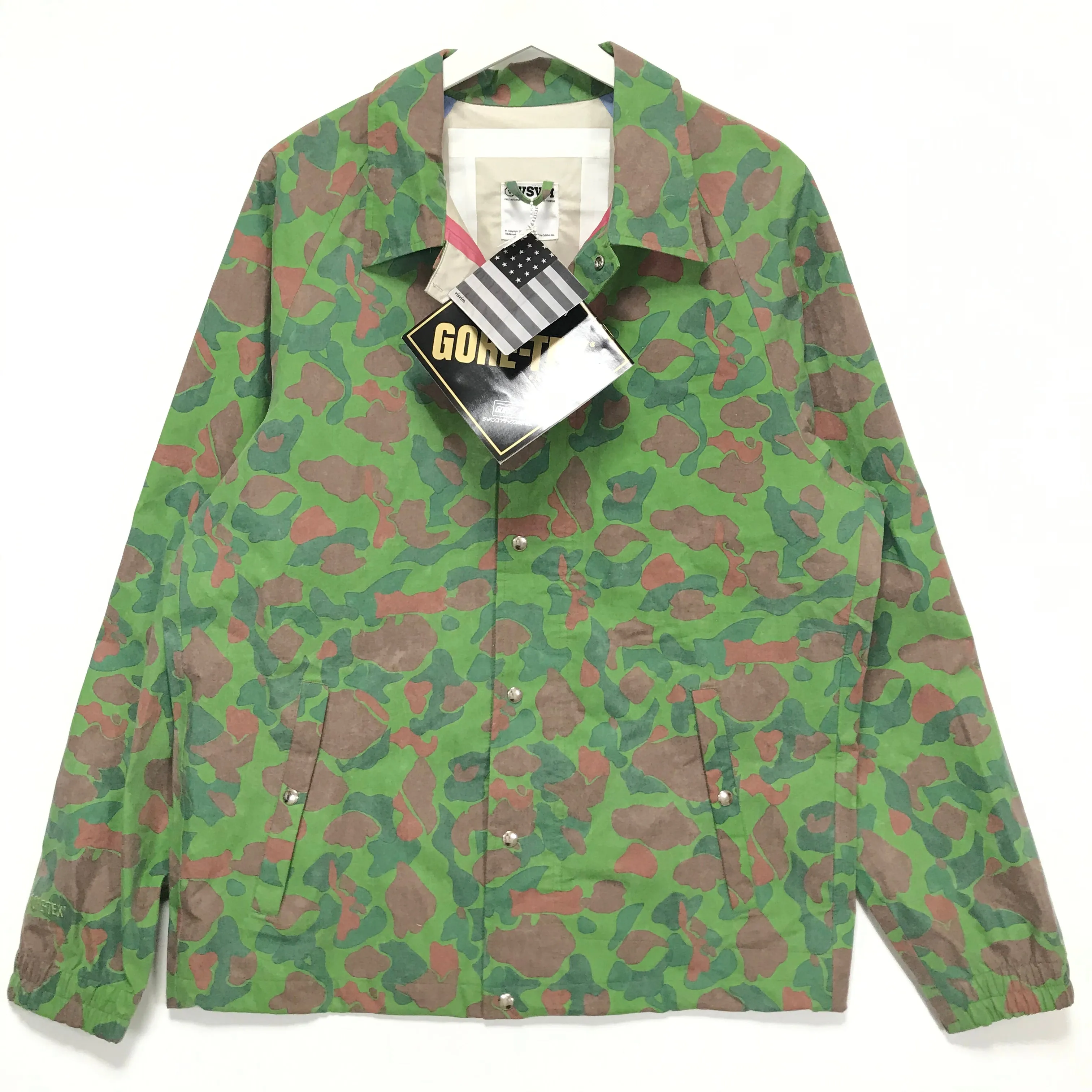 [L] VISVIM G Line Gore Tex Duck Camo Coaches Jacket