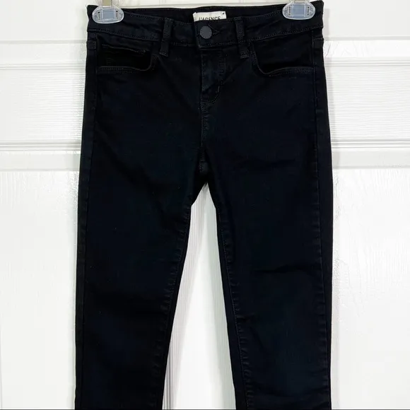 L’Agence Women’s Chantal Low Rise Skinny Jeans in Noir Size 25