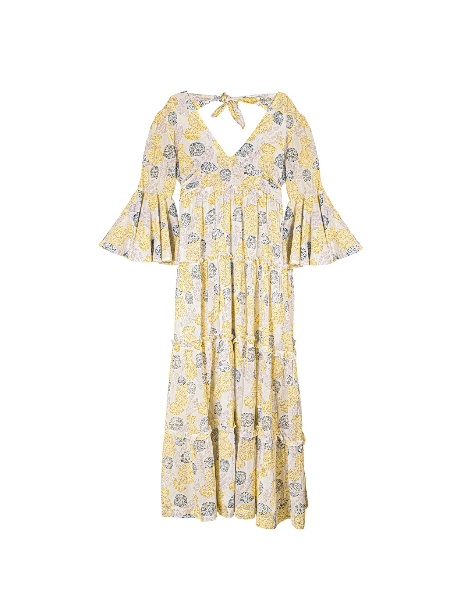 Leaf Print Girls Summer Dress
