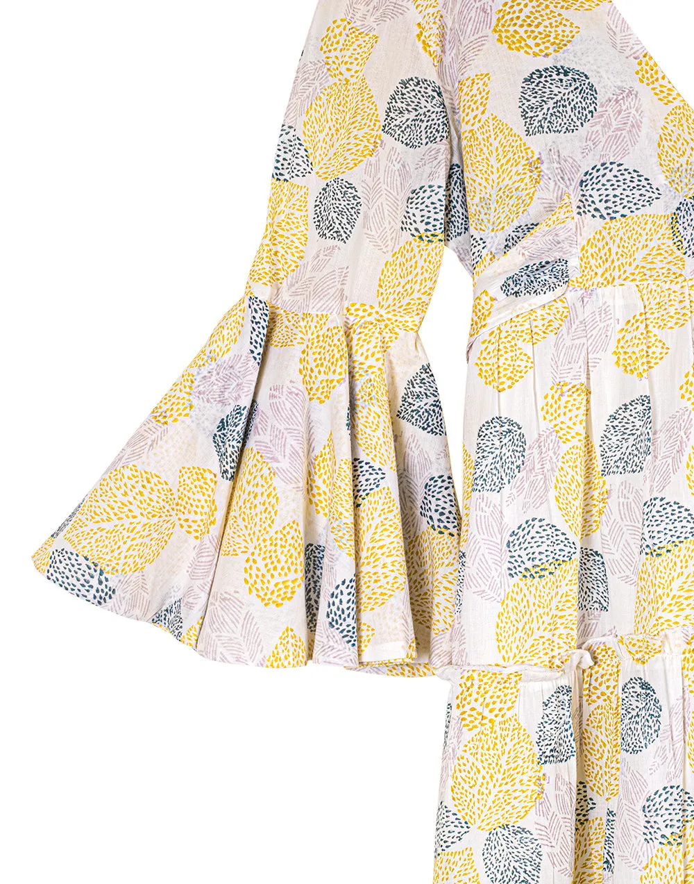 Leaf Print Girls Summer Dress