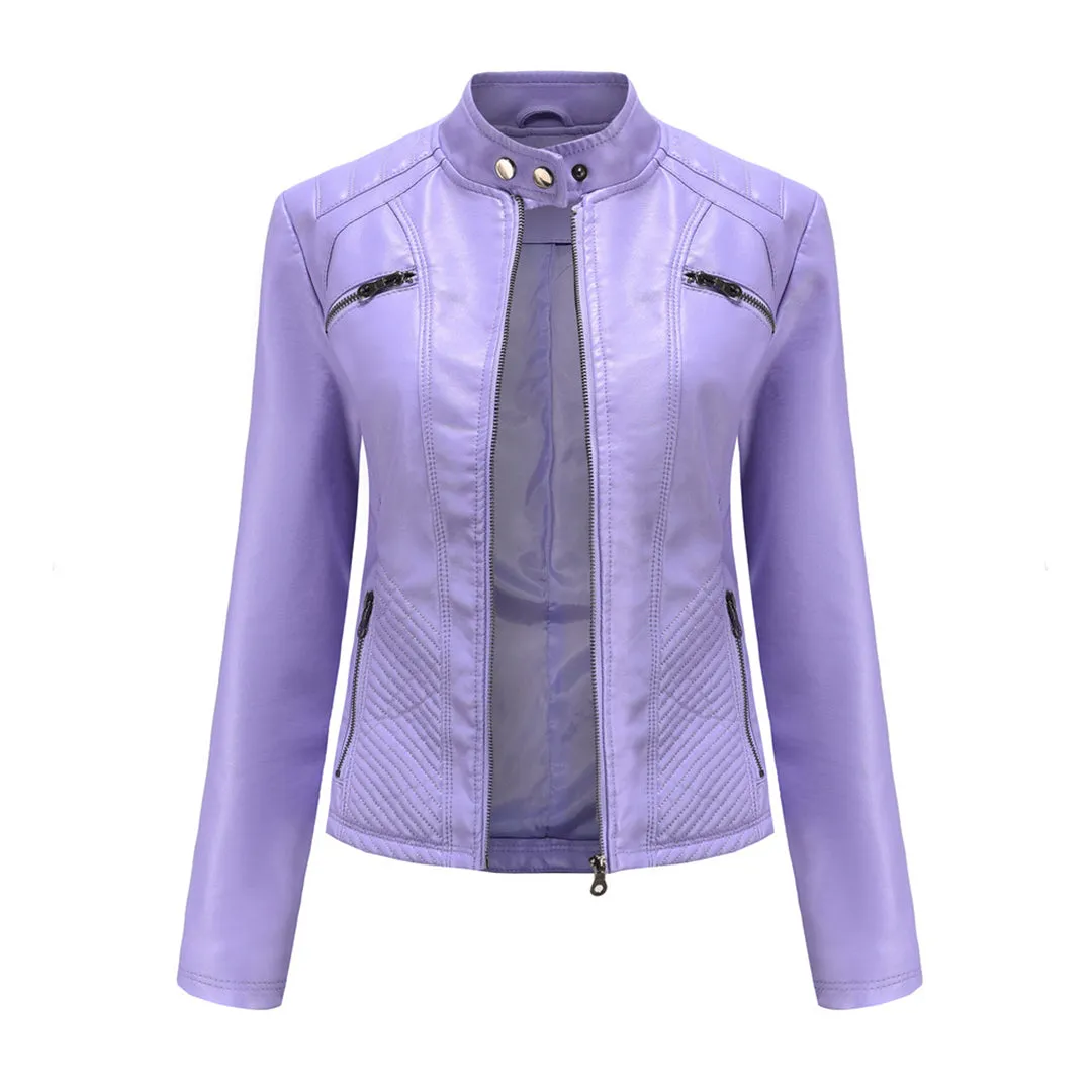 Leather jacket for women
