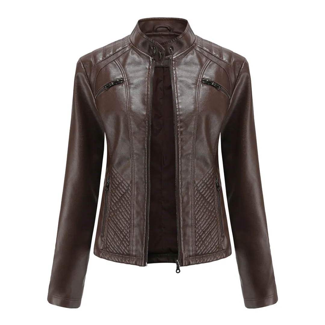 Leather jacket for women