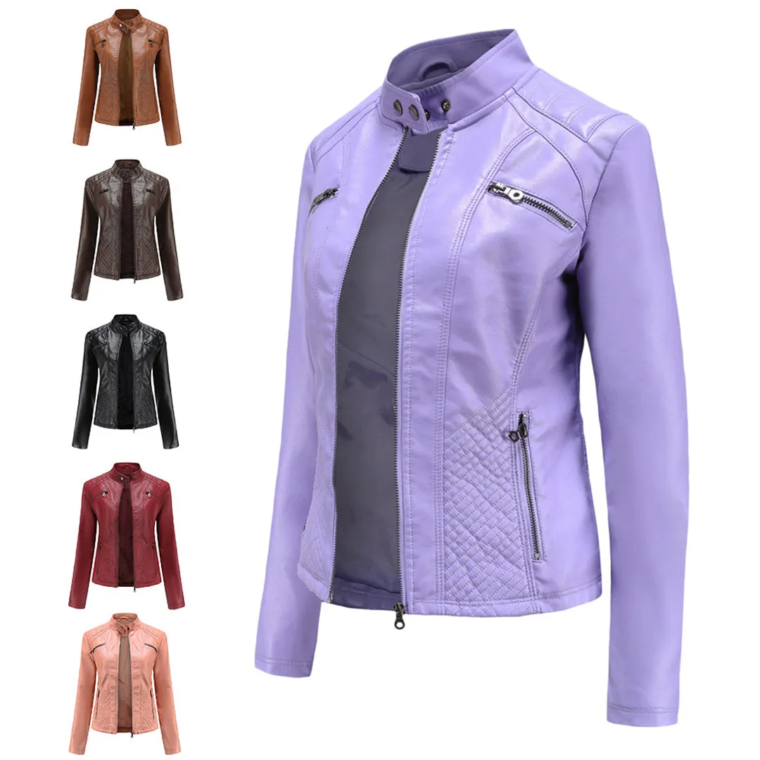 Leather jacket for women