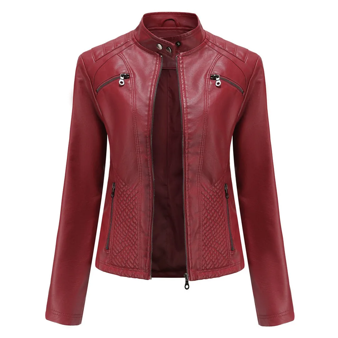 Leather jacket for women
