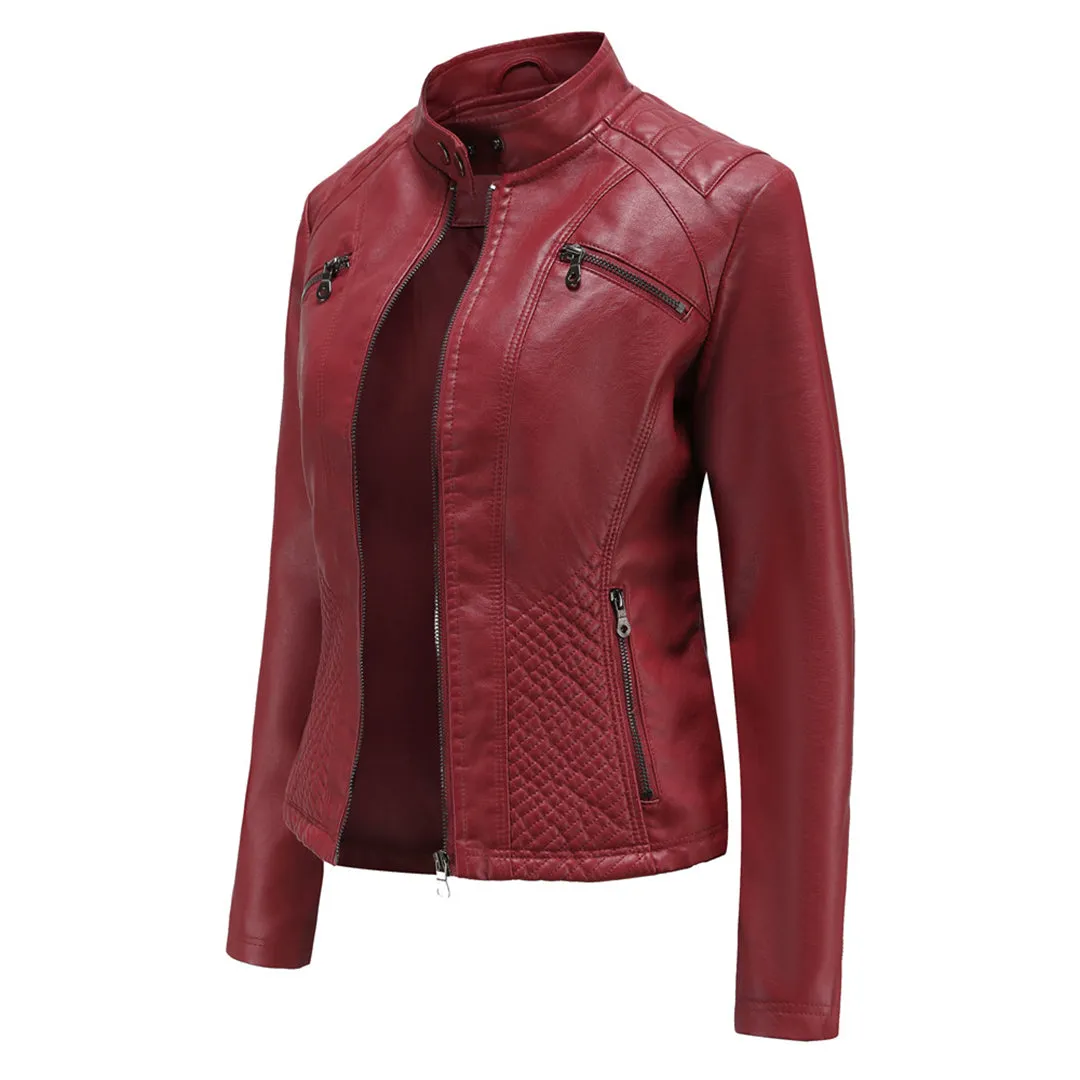 Leather jacket for women