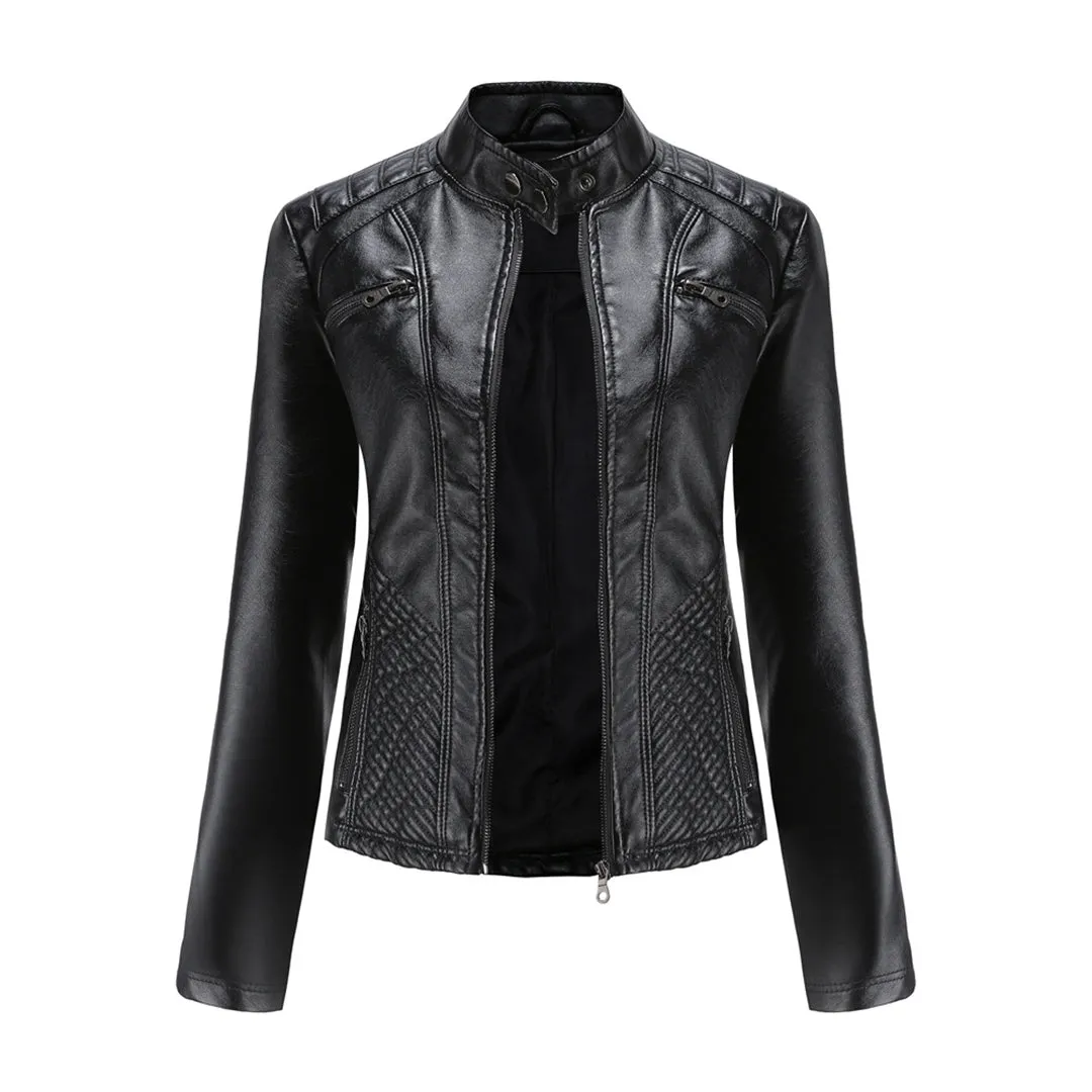 Leather jacket for women