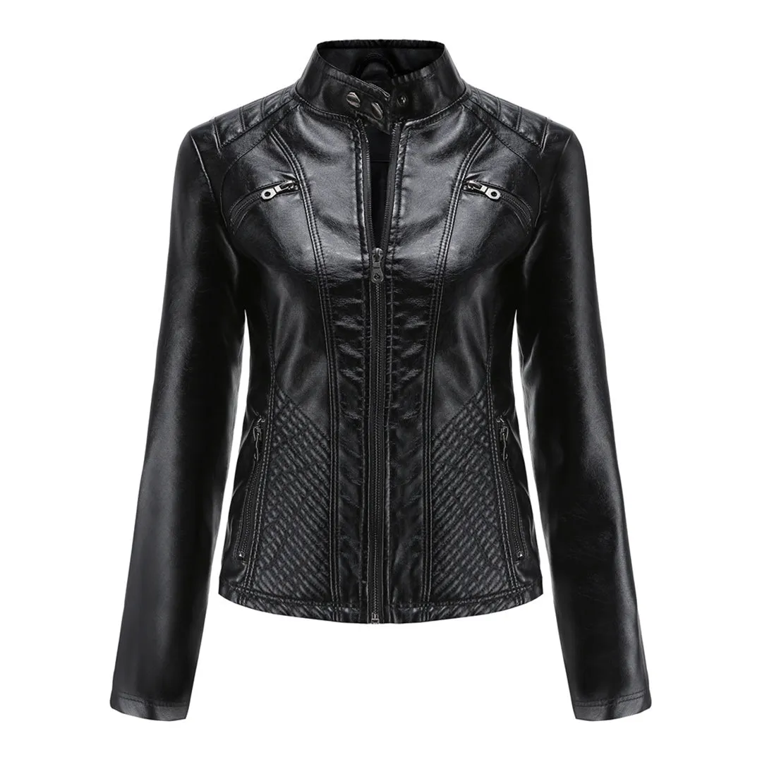 Leather jacket for women