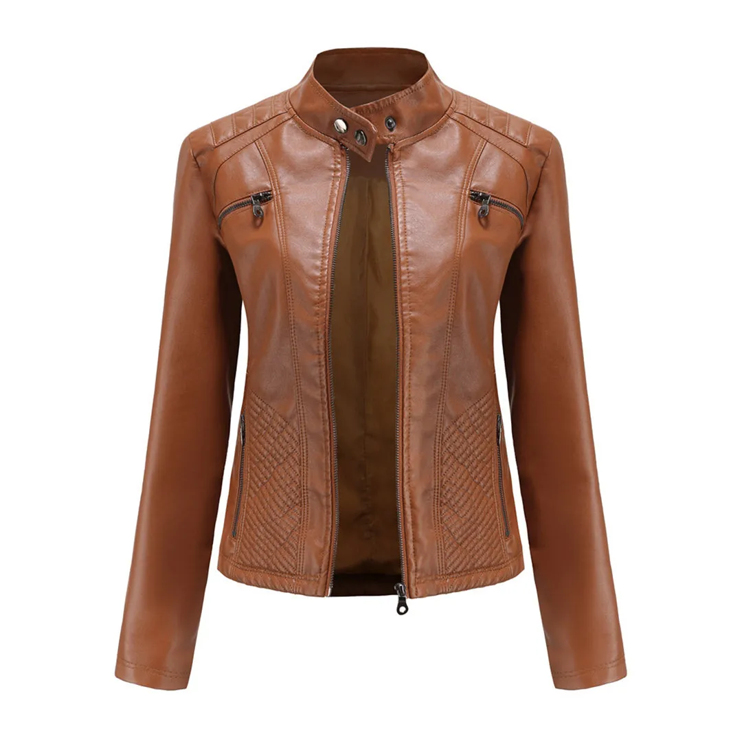Leather jacket for women